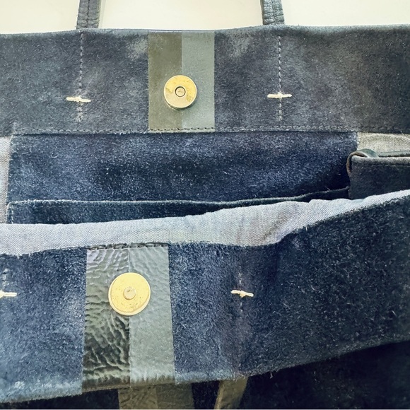 Clare V Navy and Black Satchel - Picture 6 of 16